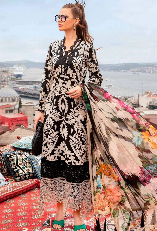 Fashion Flow 3 Piece Stitched Lawn Outfit