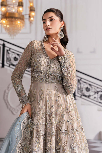 MARIA B HEAVILY EMBROIDERED MAXI