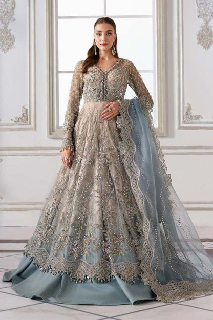 MARIA B HEAVILY EMBROIDERED MAXI