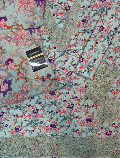 Iznik Digital Printed ChikanKari Lawn Collection