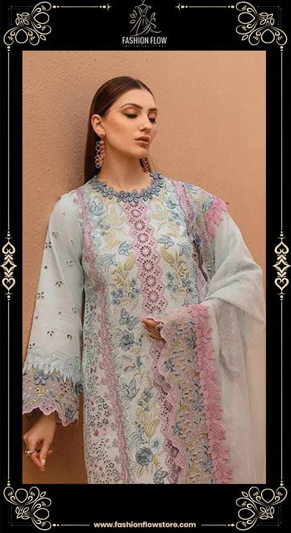 Rang Rasiya ChikanKari Lawn Embroidered 3 Piece Suit