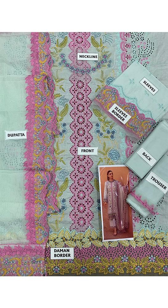 Rang Rasiya ChikanKari Lawn Embroidered 3 Piece Suit