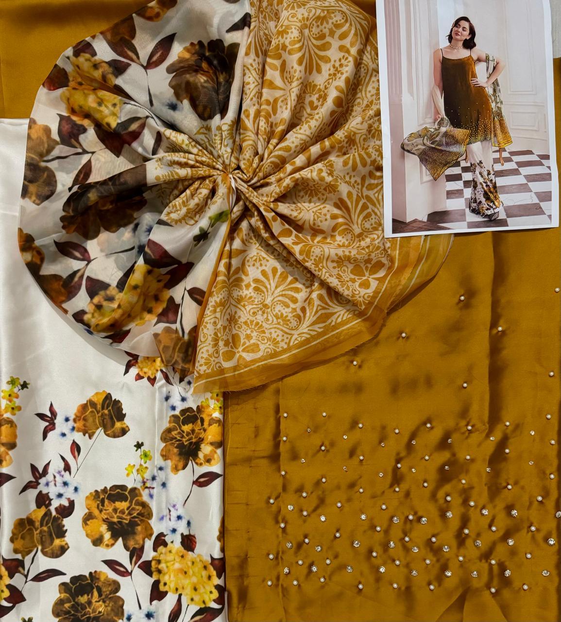 Lulusar 03PCS Unstitched Suit