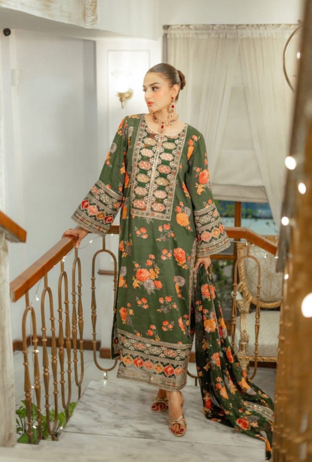 FF Green Formal Silk Wear