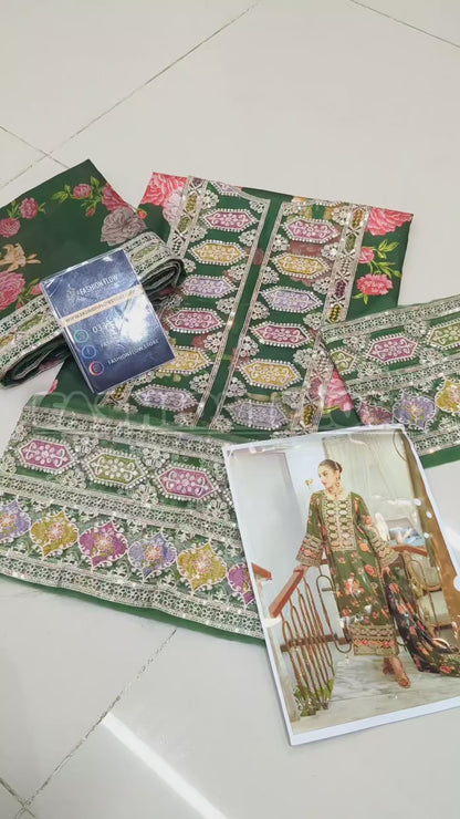 FF Green Formal Silk Wear
