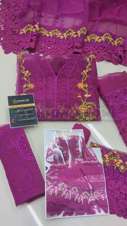 ANEELAS Embroidered organza Collection